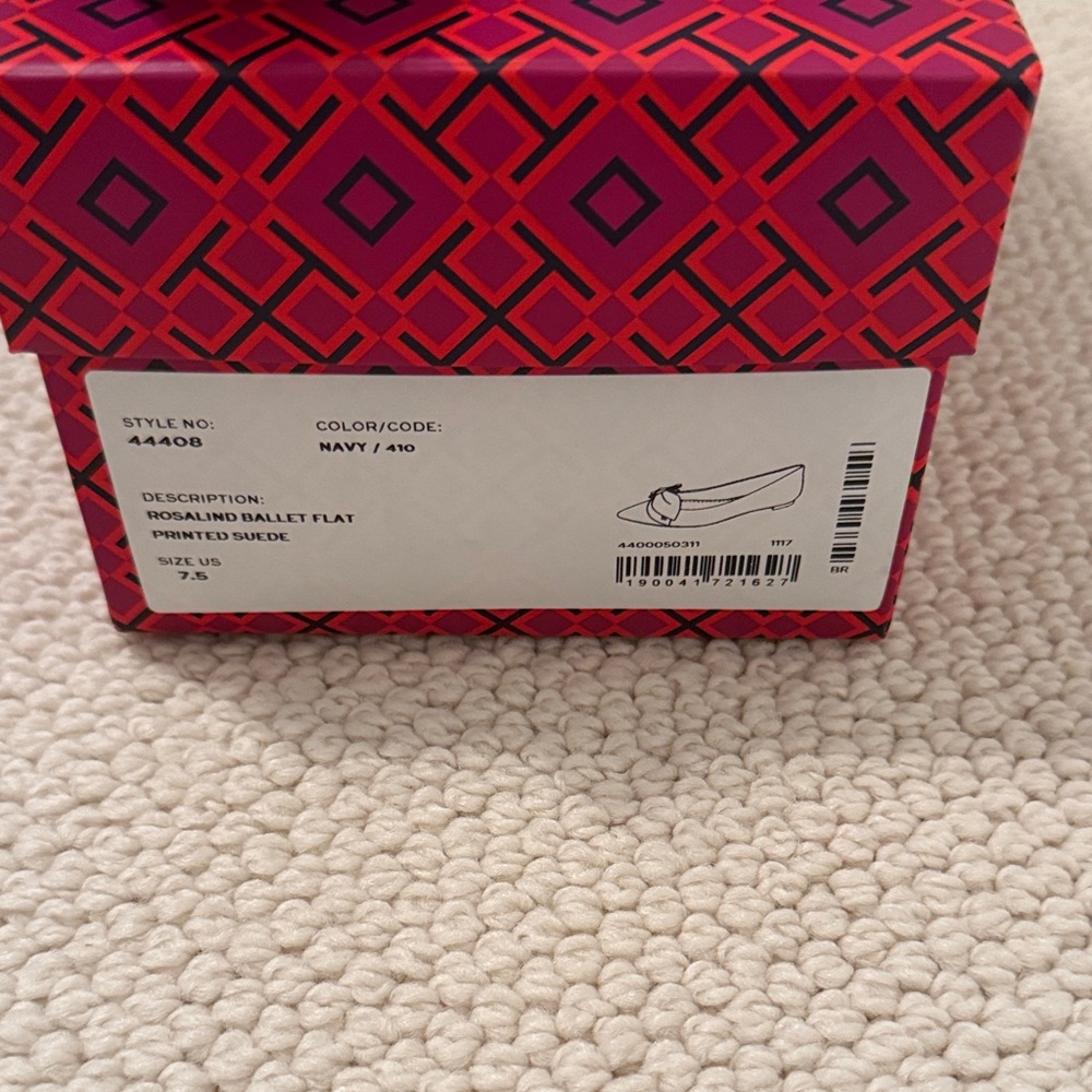 Tory Burch Navy Bow Loafers - Picture 2 of 4